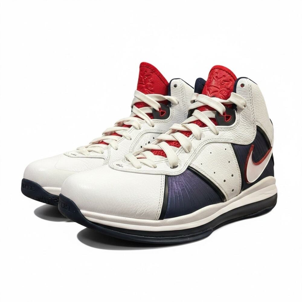 Nike LeBron 8 Veterans Day 2010 Red White Blue Shoes Mens Size 12 417098-100